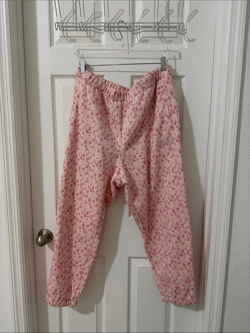 GAP x LoveShackFancy Pink Floral Track Joggers